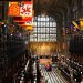 The coffin of Britain's Queen Elizabeth II rests in George's Chapel, Windsor Castle, fro a for a committal service in Windsor, England, Monday, Sept. 19, 2022. (Joe Giddens/Pool Photo via AP)