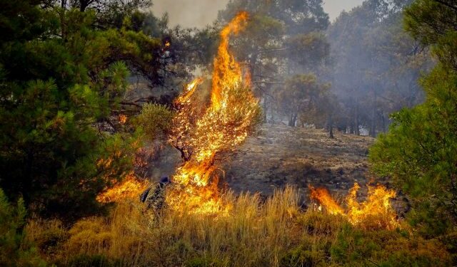 Μεγάλη  πυρκαγιά στην Ρόδο μαίνεται μέχρι αυτήν την ώρα ανεξέλεγκτη, στιγμιότυπα από τις κοινότητες Έμπονας και Απόλλωνας, Τετάρτη 19 Ιουλίου 2023 (ΑΡΓΥΡΗΣ ΜΑΝΤΙΚΟΣ /EUROKINISSI)