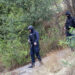 Kosovo police officers patrol an area near Banjska Monastery during a ongoing police operation in the village of Banjska on Monday, Sept. 25, 2023. Kosovo on Monday observed a day of mourning for the Kosovar Albanian police officer killed by Serb gunmen who then barricaded themselves in an Orthodox monastery in a siege that further raised tensions as the two wartime foes seek to normalize ties. In the north, where most of Kosovo’s ethnic Serb minority lives in four municipalities around Mitrovica, police were patrolling in search of the armed assailants after they left the monastery. (AP Photo/Visar Kryeziu)